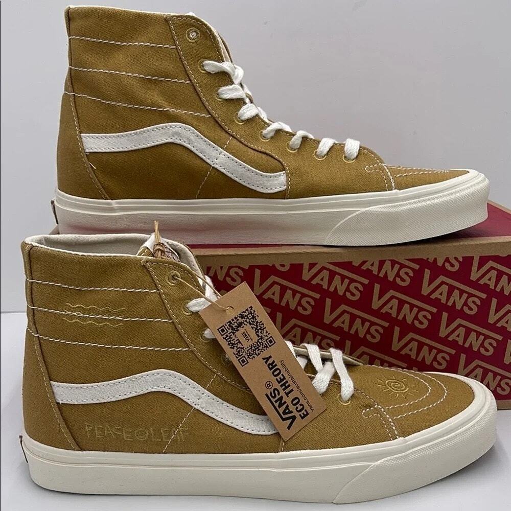Vans Sk8-Hi Tapered Eco Theory Mustard Gold Womens Size 10